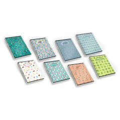 Maxiquaderno Pattern con spirale - 70 fogli carta da 80 gr/mq - Formato 8x12 cm - copertine assortite